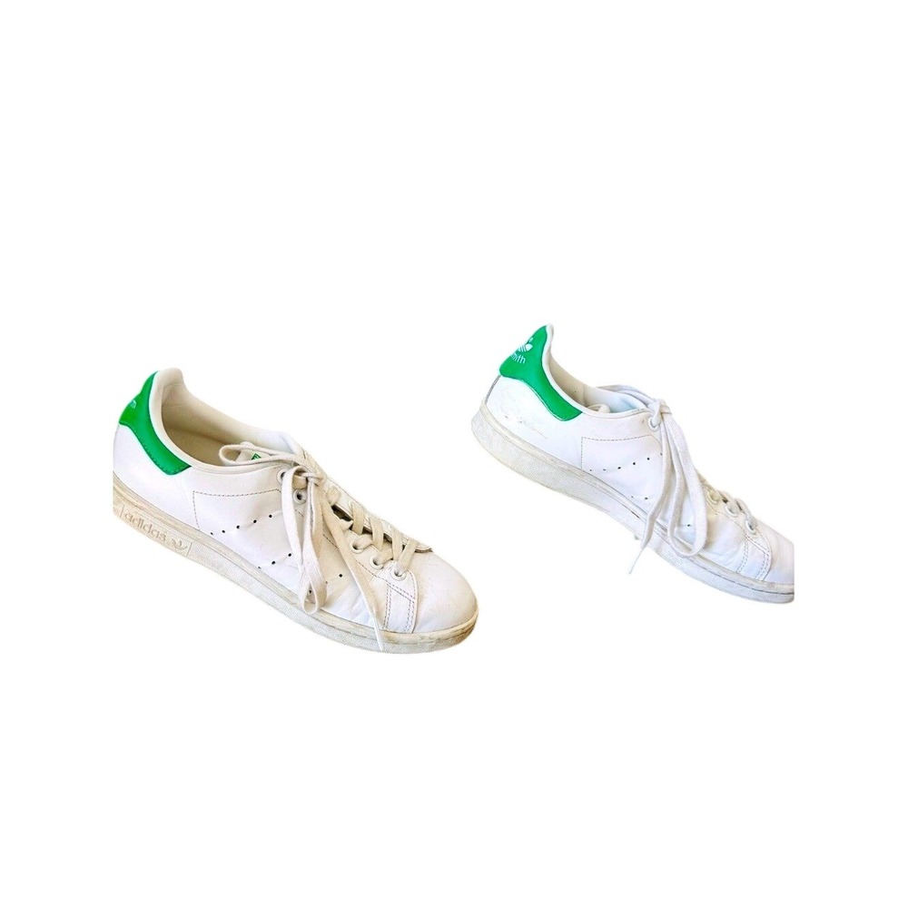 Adidas Stan Smith Sneaker White & Green Shoe Women's Size 8 - Picture 2 of 8